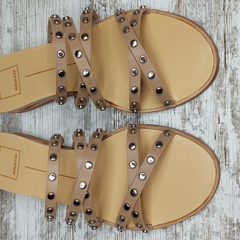 🟦NIB Dolce Vita Pinta Cafe Studded Strappy Slide Sandal - Picture 8 of 16
